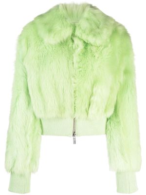 Blumarine shearling bomber jacket - Green