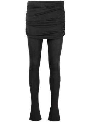 Blumarine skirt-overlay skinny trousers - Grey