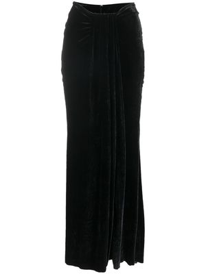 Blumarine slit-detail ankle-length skirt - Black