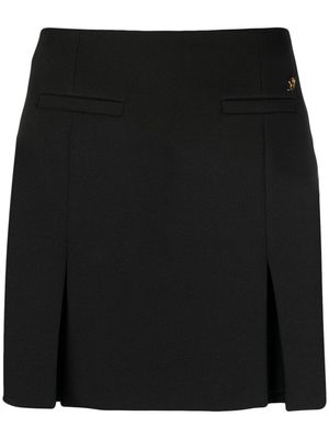 Blumarine slit-detail mini skirt - Black