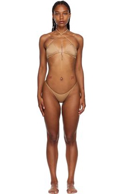 Blumarine SSENSE Exclusive Tan Bikini