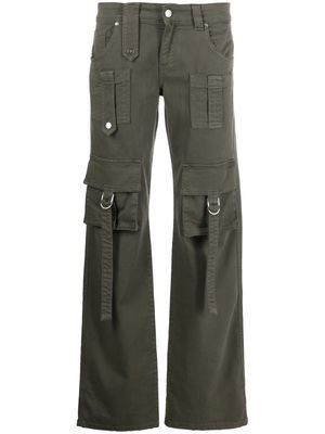 Blumarine straight-leg cargo-pocket trousers - Green
