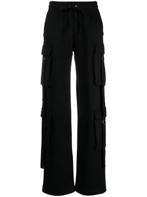 Blumarine straight-leg cotton cargo trousers - Black