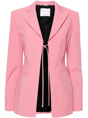 Blumarine tie-fastening single-breasted blazer - Pink