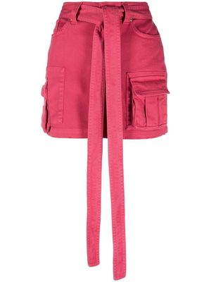 Blumarine tied-waist cargo skirt - Pink