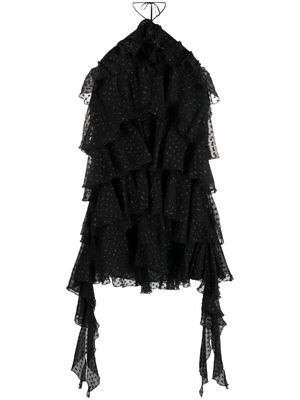 Blumarine tiered mini dress - Black