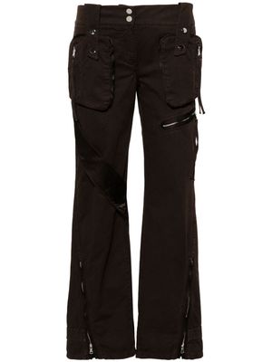 Blumarine twill cotton trousers - Brown