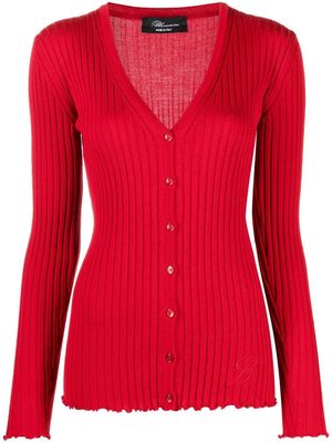 Blumarine V-neck wool cardigan - Red
