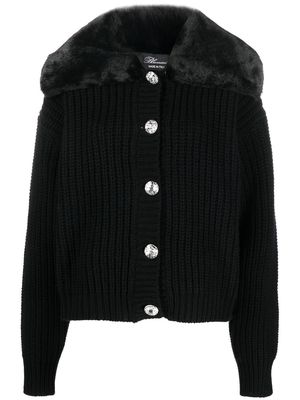 Blumarine virgin-wool knit cardigan - Black