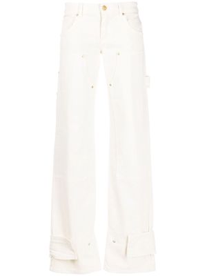 Blumarine wore-leg oversize trousers - White