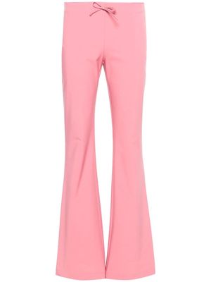 Blumarine Zampa bow-detail flared trousers - Pink