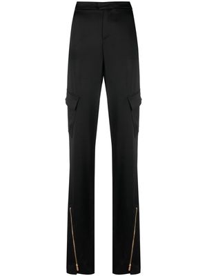 Blumarine zip-detail high-waisted trousers - Black