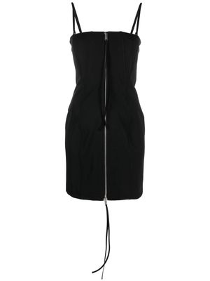 Blumarine zip-up sleeveless mini dress - Black