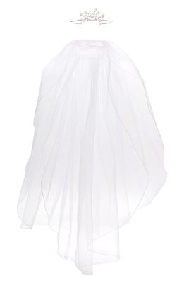 BLUSH by Us Angels First Communion Crown & Veil in White
