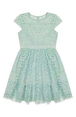 BLUSH by Us Angels Kids' Cap Sleeve Lace Dress in Mint