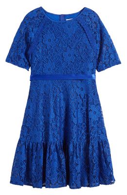 BLUSH by Us Angels Kids' Lace A-Line Dress in Royal