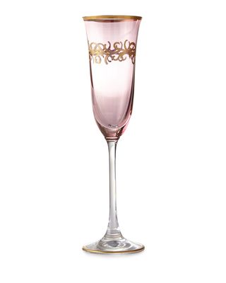 Blush Oro Bello Champagne Flutes, Set of 4