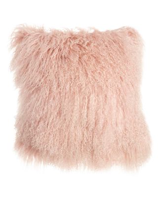 Blush Tibetan Lamb Pillow