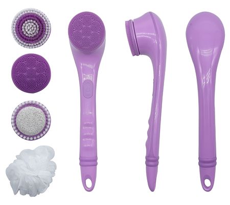 Blushly Cleansing & Exfoliating Solid BodyBrush w/4 Heads