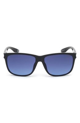 BMW 60mm Gradient Square Sunglasses in Shiny Black /Gradient Blue