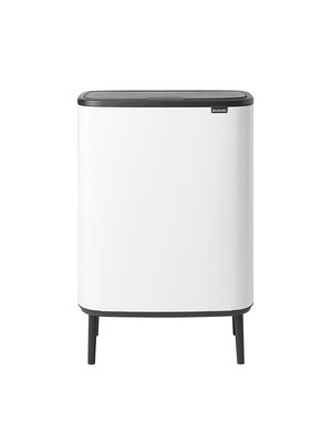 Bo Touch-Top Trash Can, 2 x 8 Gallon - White - White