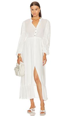 BOAMAR Carlotta Long Dress in White