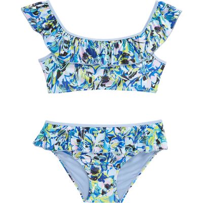 Boardies Kids' Amelia Ruffle Two-Piece Swimsuit in Blue 