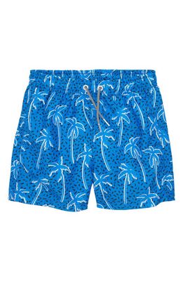 Boardies Kids' Flair Palm Swim Trunks in Blue