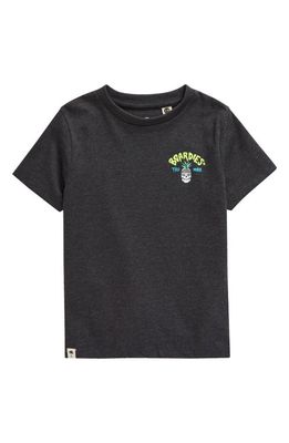 Boardies Kids' No Pain No Gain Organic Cotton Blend Graphic T-Shirt in Stonewash Grey