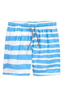 Boardies Kids' Stripe Swim Trunks in Blue/White