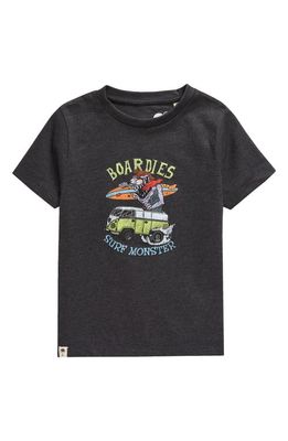 Boardies Kids' Surf Monster Organic Cotton Blend Graphic T-Shirt in Stonewash Grey 