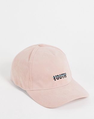 Boardmans motif cap in pink