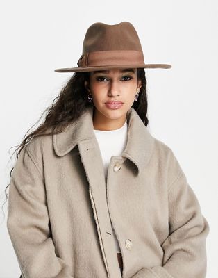 Boardmans wool fedora hat in camel-Neutral