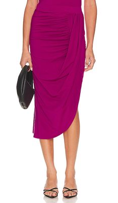 Bobi Midi Skirt in Purple