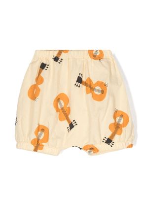 Bobo Choses Acoustic Guitar-print cotton bloomers - Yellow