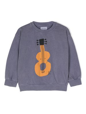 Bobo Choses Acoustic-Guitar-print cotton sweatshirt - Purple