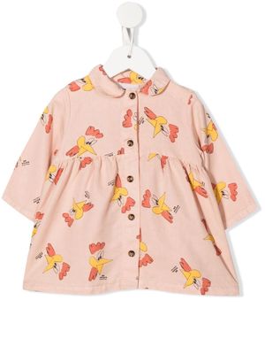 Bobo Choses all-over chicken-print dress - Pink