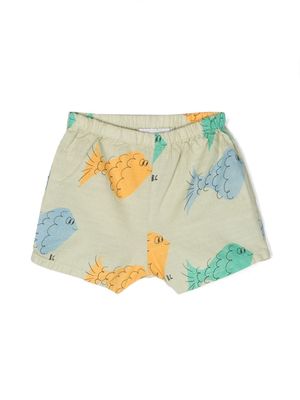 Bobo Choses all-over fish-print shorts - Green
