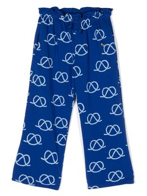 Bobo Choses all-over rope-print trousers - Blue