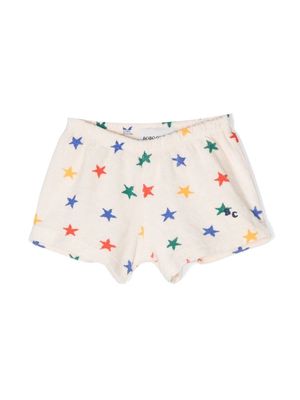Bobo Choses all-over star-print shorts - Neutrals