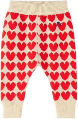 Bobo Choses Baby Beige Hearts Lounge Pants