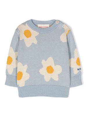 Bobo Choses Baby Big Flower All Over cotton jumper - Blue