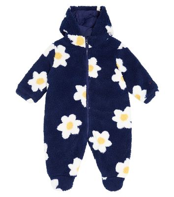 Bobo Choses Baby floral hooded onesie