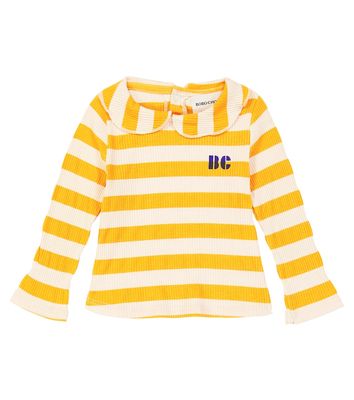 Bobo Choses Baby striped ribbed jersey top