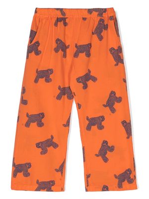 Bobo Choses Big Cat cotton trousers - Orange