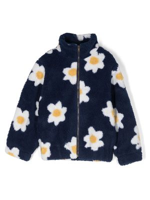 Bobo Choses Big Flower patterned-jacquard bomber jacket - Blue
