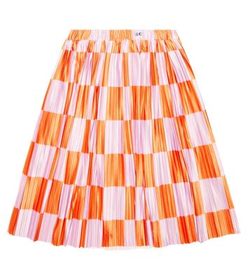 Bobo Choses Checked pleated satin skirt