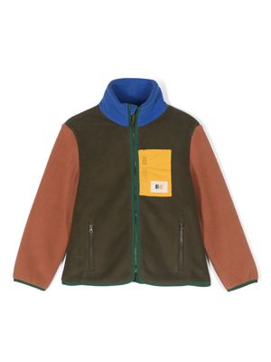 Bobo Choses colour-block fleece jacket - Green