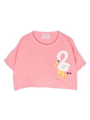 Bobo Choses cropped short sleeves T-shirt - Pink
