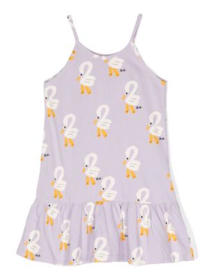 Bobo Choses duck-print organic cotton dress - Purple